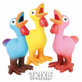Игрушка для собак Trixie поющий петух, латекс, 14 см