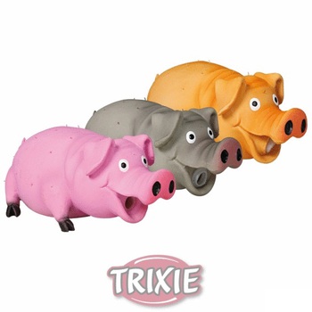 Игрушка для собак Trixie свинка со щетиной, латекс, 21 см