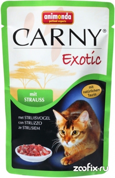 Консервированный корм для взрослых кошек Animonda Carny Exotic с мясом страуса 85 г