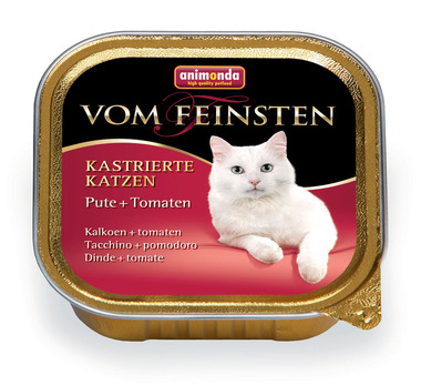 Консервированный корм для взрослых кастрированных кошек Animonda Консервы Vom Feinsten с индейкой и томатами 100 г