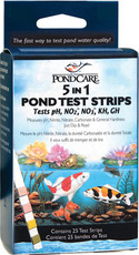 Полоски для эксперсс тестов прудовой воды Pondcare 5 in 1 Pond Test Strips