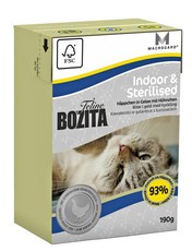 Консервированный корм для взрослых домашних и стерилизованых кошек Bozita Feline Funktion Indoor and Sterilised кусочки в желе 190 г