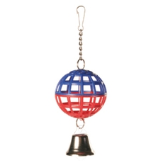 Игрушка для птиц Trixie пластик, шарик с колокольчиком,  5 см