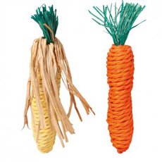 Набор игрушек для грызунов Trixie морковь и кукуруза