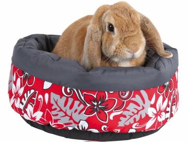 Лежак для кролика Trixie Flower, красный, 35 см