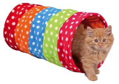 Тоннель для кошек Trixie 25 х 50 см, горошек, флис