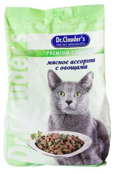 Сухой корм для взрослых кошек  Dr.Clauders с мясом и овощами 1 кг