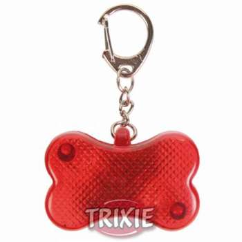 Медальон-адресник для собак Trixie, косточка, светящийся, 4,5х2 см