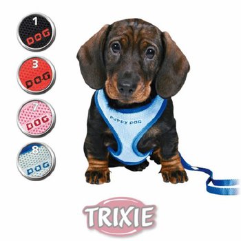 Шлейка-жилетка с поводком для щенков Trixie, нейлон, 23x34 см, 2 м