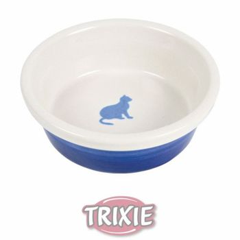 Миска для кошек Trixie керамическая, 0,25 л, 15 см, с рисунком