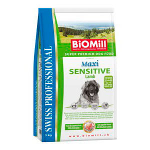 Сухой корм для взрослых привередливых собак Biomill Adult Maxi Sensitive c ягненком и рисом 3 кг, 12 кг