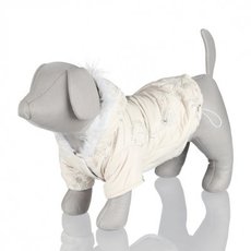 Куртка для собак Trixie Вичи с капюшоном, кремовая, стразы, 25 см