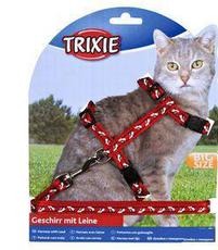 Шлейка с поводком для кошек Trixie 34 см, 12 мм