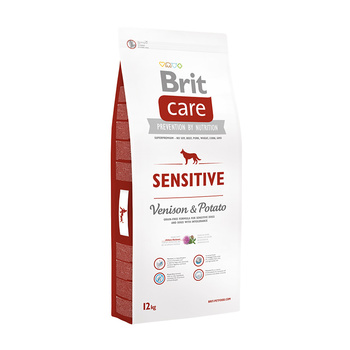 Сухой гипоаллергенный корм для взрослых собак с олениной Brit Care Brit Care Sensitive Venison & Potato 1 кг, 3 кг, 12 кг