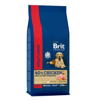 Сухой корм для взрослых собак крупных пород  Brit Premium by Nature Adult L 3 кг, 8 кг, 15 кг