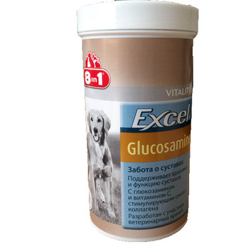 Кормовая добавка для взрослых собак 8 в 1 Excel Glucosamine для суставов 55 шт., 110 шт. 