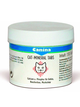 Препарат для кошек Canina Cat Mineral Tabs для поддержания опорно-двигательного аппарата, 300 таб