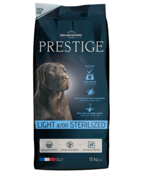 Сухой корм для взрослых собак склонных к ожирению/стирелизованных Pro-Nutrition Flatazor Prestige Adult Light/ Sterilised 3 кг, 15 кг
