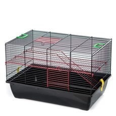Клетка для грызунов Inter Zoo PIGI II (PINKY II METAL) + металлический этаж и лесенка 500х330х330 (цветной прут) 