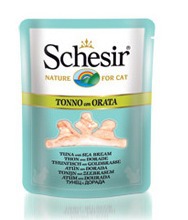 Консервированный корм для взрослых кошек Schesir на основе тунца и дорадо 70 г