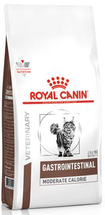 Сухой корм Royal Canin GASTRO INTESTINAL MODERATE CALORIE GIM 35 FELINE Гастро-Интестинал Модрат Калори для кошек при панкреатите и нарушениях пищеварения 400 гр, 2 кг