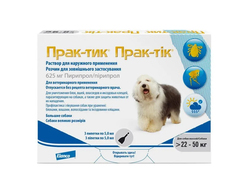 Капли от блох и клещей для собак крупных пород весом от 22 до 50 кг Prac-tic
