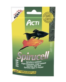 Корм для рыб Acti Spirusell с высоким содержанием спирулины, в виде хлопьев, 10 г