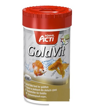 Корм для золотых рыбок Acti Goldvit в виде хлопьев, 100 мл, 22 г