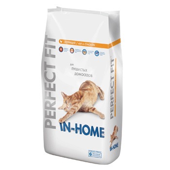 Сухой корм для взрослых домашних кошек Perfect Fit in home с курицей 190 г 750 гр, 1,2 кг