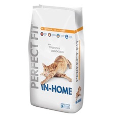 Сухой корм для взрослых домашних кошек Perfect Fit in home с курицей 190 г