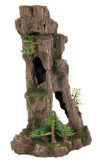Грот для аквариума Trixie Скала с пещерой и растениями 17 см