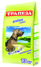 Сухой корм для взрослых собак Трапеза с ягненком 13 кг