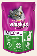 Консервированный корм для взрослых кошек постоянно живущих в помещении Whiskas 100 г