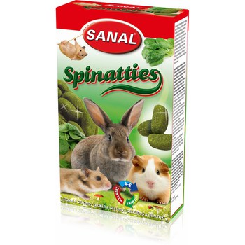 Лакомство для грызунов Sanal Spinatties Вкусное и полезное угощение с экстрактом шпината 14шт/уп, 45 г