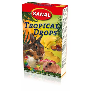 Лакомство для грызунов Sanal Tropical Drops Тропические дропсы 14шт/уп, 45 г