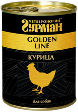 Консервы для взрослых собак Четвероногий гурман Золотая линия с курицей в желе 340 г