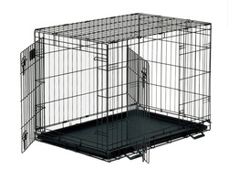 Клетка для собак Midwest Life Stage черная, 2-х дверная, 109х73х77см