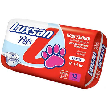 Подгузники для собак Luxsan Premium M, 5-10 кг, 14 шт