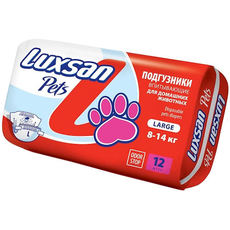 Подгузники для собак Luxsan Premium S, 3-6 кг, 16 шт