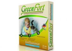 Ошейник для кошек Green Fort БиоОшейник от блох и клещей, 35 см