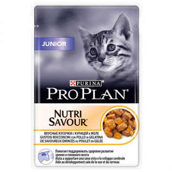 Консервированный корм для котят Pro Plan Nutrisavour Junior с курицей 85 г 85 гр