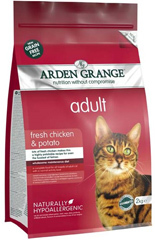 Сухой беззерновой корм для взрослых кошек Arden Grange Adult Gf с курицей и картофелем 400 гр, 2 кг, 4 кг, 8 кг