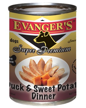 Консервы для взрослых собак Evanger’s Super Premium беззерновой корм, обед c уткой и бататом 369 г
