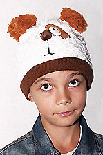 Н0003 Шапка детская "Собака" 45см.