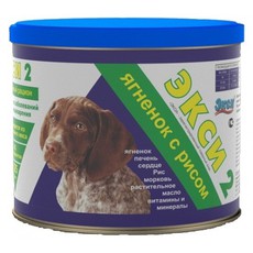 Консервы для взрослых собак Экси-2 с ягненком и рисом 525 г