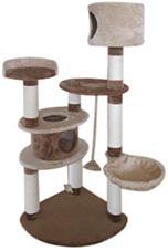 Игровая площадка для кошек Fauna International Tiago бежево - коричневая, 53,5 х 53,5 х 156 см