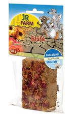 Натуральный минеральный суглинистый камень для грызунов Jr Farm с цветками, 1 шт