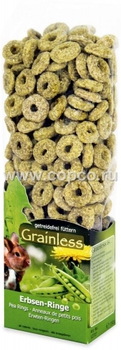 Лакомство для грызунов Jr Farm Grainless беззерновое, гороховые колечки, 150 г