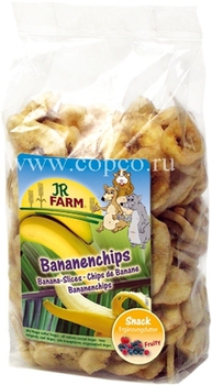 Лакомство для грызунов Jr Farm кусочки банана, 150 г