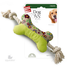 Игрушка для собаки GIGwi кость на канате, с пищалкой, 25 см